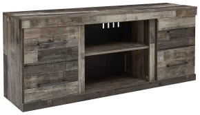 Ashley Furniture EW0200-268 Derekson - LG TV Stand w/Fireplace Option - Multi Gray