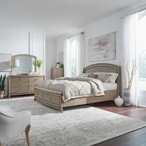 Liberty Furniture 805-BR-CPBSDMC Liberty Furniture 805-BR-CPBSDMC Avalon - 4 Piece Bedroom Set (California King Panel Storage Bed, Dresser & Mirror, Chest) - Burnished Beige