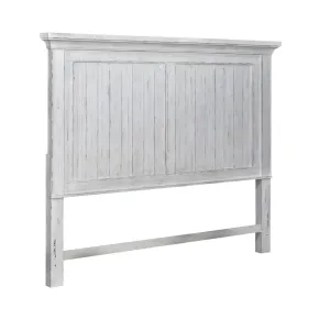 Liberty Furniture 237-BR13 River Place - Queen Mansion Headboard - Riverstone White & Tobacco