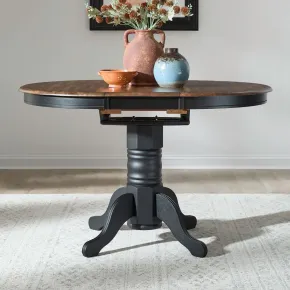 Liberty Furniture 186B-CD-GTS Liberty Furniture 186B-CD-GTS Carolina Crossing - Gathering Table Set - Black / Antique Honey