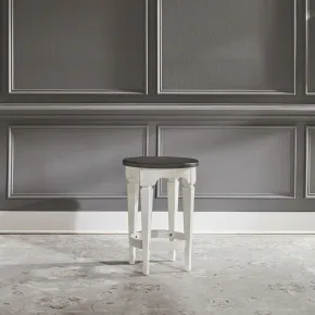 Liberty Furniture 417-OT9000 Allyson Park - Console Stool - Wirebrushed White / Charcoal