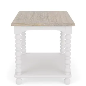 Riverside Furniture 30707 Rosalie - Rectangular Spindle End Table - White