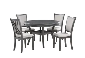 New Classic D3651-50S-GRY Amy - 5 Piece Dining Set - Gray