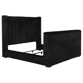 Coaster Fine Furniture 315945KW Centergrove - Upholstered California King Wingback TV Bed - Black