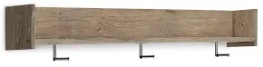 Ashley Furniture EA2270-151 Oliah - Wall Mounted Coat Rack w/Shelf - Natural