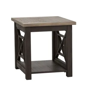 Liberty Furniture 422-OT1020 Heatherbrook - End Table - Charcoal & Ash