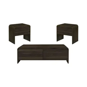 New Classic 19-3518W-3P New Classic 19-3518W-3P Mara - 3 Piece Cocktail Table & 2 End Tables - Walnut