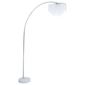 CoasterEveryday 920065 Shirley - Hanging Crystal Arc Metal Floor Lamp - Chrome