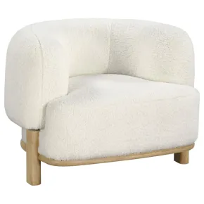 CoasterEveryday 903169 Lawler - Upholstered Barrel Back Accent Chair - Ivory