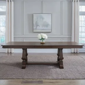 Liberty Furniture 765-DR-TRS Provence Park - Trestle Table - Chateau Brown
