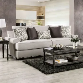 Furniture of America SM1279-SF Picotee - Sofa - Light Gray / Black