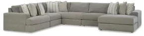 Ashley Furniture 58103S12 Ashley Furniture 58103S12 Avaliyah - 6-Piece Sectional With Raf Corner Chaise - Ash