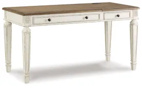 Ashley Furniture H743-134 Realyn - Home Office Lift Top Desk - White / Brown