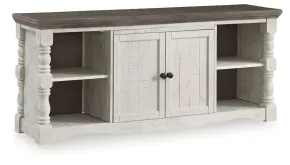 Ashley Furniture W814-30 Havalance - Extra Large TV Stand - 2 Doors - Brown / Beige