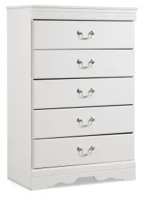 Ashley Furniture B129-46 Anarasia - Five Drawer Chest - White