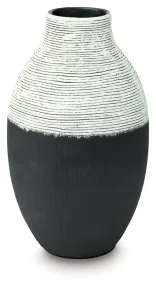 Ashley Furniture A2000876 Girtha - Vase - 13" - Antique White / Black