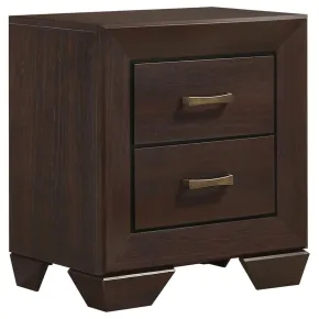 CoasterEveryday 204392 Kauffman - 2-Drawer Nightstand - Dark Cocoa