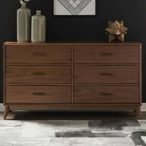 Liberty Furniture 604-BR31 Century Modern - 6 Drawer Dresser - Walnut