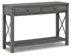 Ashley Furniture T175-4 Freedan - Console Sofa Table - Grayish Brown