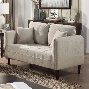 Furniture of America CM6736LG-LV Lynda - Loveseat With Pillows - Light Gray