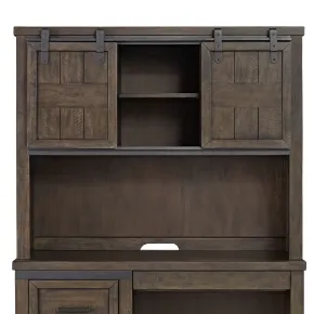 Liberty Furniture 759-BR70H Thornwood Hills - Double Barn Door Hutch - Rock Beaten Brown