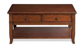 Riverside Furniture 51702 Campbell - Cocktail Table - Burnished Cherry