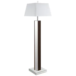 Coaster Fine Furniture 920178 Elena - Square Tapered Mirrored Floor Lamp - Brown