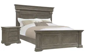 Pulaski Furniture P413-BR-K1-KIT1 Pulaski Furniture P413-BR-K1-KIT1 Madison Ridge - Queen Panel Bed With Nightstand - Natural Bark