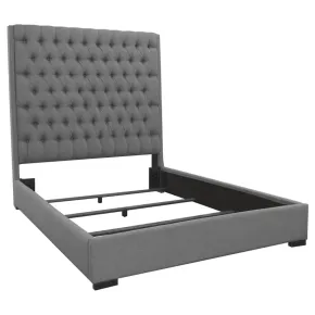 CoasterEssence 300621KW Camille - Upholstered California King Panel Bed - Gray