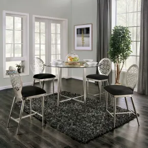 Furniture of America FOA3743PT-TABLE Abner - Counter Height Table - Silver