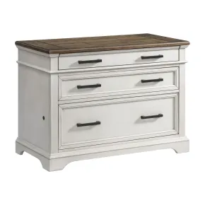 Intercon DK-HO-4230LF-RFO-C Drake - Lateral File Cabinet - Rustic White / French Oak