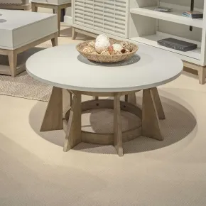 Liberty Furniture 465-OT1011 Berkley Square - Round Cocktail Table - Linen & Khaki