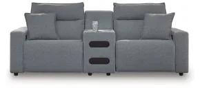 Ashley Furniture 65906S2 Ashley Furniture 65906S2 Modmax II - 3-Piece Power Reclining Sectional With Audio Console - Salt And Pepper