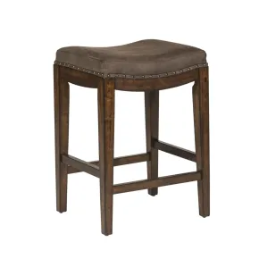 Liberty Furniture 316-OT9001 Aspen Skies - Upholstered Console Stool - Russet Brown