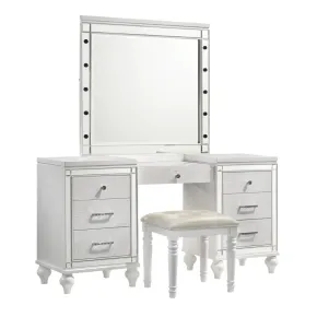 New Classic BA9698W-091 Valentino - Vanity Table Mirror (Bulbs Not Included) - White