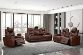 New Classic 22-5483-3FP New Classic 22-5483-3FP Chester - 3 Piece Power Sofa & Loveseat & Recliner - Brown