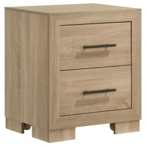 Coaster Fine Furniture 223112 Arielle - 2-Drawer Bedroom Nightstand With Casters - Light Oak