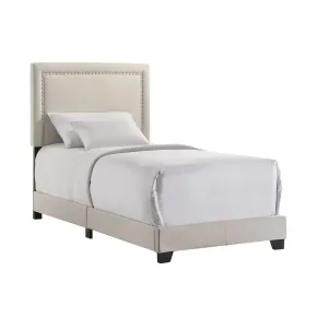 Intercon UB-BR-ZONTWN-FOG-C Intercon UB-BR-ZONTWN-FOG-C Zion - Upholstered Twin Bed - Fog