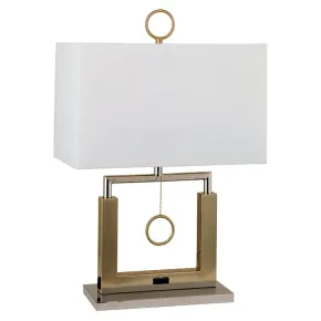 Furniture of America L76297 Jessica - Steel Table Lamp - Brushed Steel