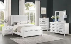 CoasterEveryday 224841Q-S5 Marielle - 5 Piece Queen Bedroom Set - Distressed White