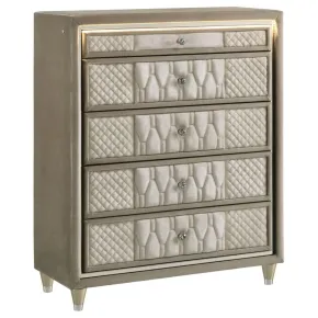 Coaster Fine Furniture 222665 Lorient - 5-Drawer LED Chest Of Drawers - Ivory And Camel