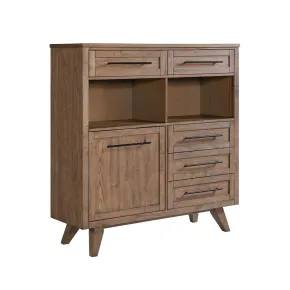 Intercon OS-CA-5457-WCT-C Oslo - Pantry Cabinet - Weathered Chestnut