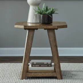Liberty Furniture 930-OT1021 Liberty Furniture 930-OT1021 Carolina Park - Octagonal End Table - Amber Brown