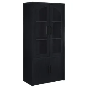 Coaster Fine Furniture 950432 Riva - 4-Door Tall Accent Display Cabinet LED Lighting - Black