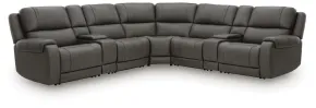 Ashley Furniture PCU12600S7 Ashley Furniture PCU12600S7 5Z - Pittson - 7-Piece Power Reclining Sectional With 2 Power Armless Recliners And 2 Storage Consoles - Anchor
