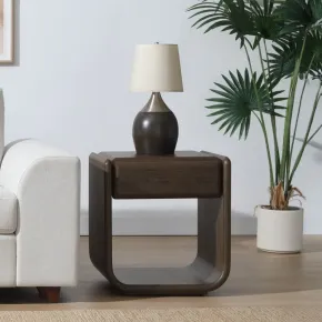 ACME LV05334 Lanza - End Table With Drawer - Dark Walnut