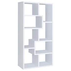 CoasterEveryday 800136 Theo - 7-Shelf Bookshelf - White