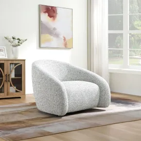 ACME AC03813 ACME AC03813 Zoey - Accent Chair With Swivel - White & Gray Two Tone