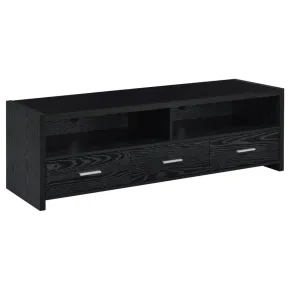 CoasterEssence 700645 Alton - 3-Drawer Engineered Wood TV Stand - Black Oak