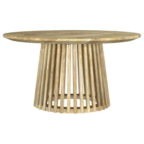 Coaster Fine Furniture 710608 Touhy - Round Solid Wood Cocktail Coffee Table - Natural Mango